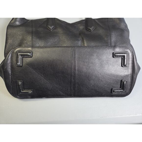 Hook & Albert Black Pebbled Leather Tote Bag Luxury - Picture 4 of 10